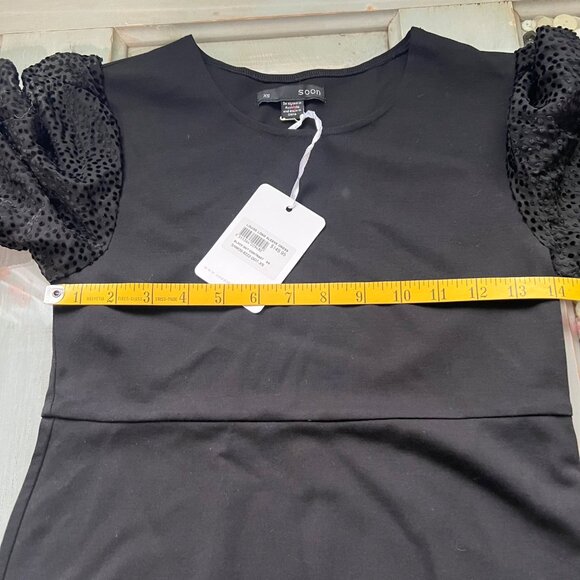 Soon Maternity Dress Size XS Louise Long Sleeve Black Dot Contrast Casual New - Picture 7 of 12